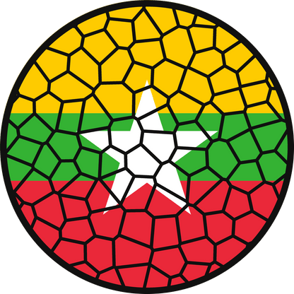 Stained Glass Effect Flag Ornament – Real Glass World Flag Christmas Ornament