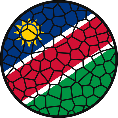 Stained Glass Effect Flag Ornament – Real Glass World Flag Christmas Ornament