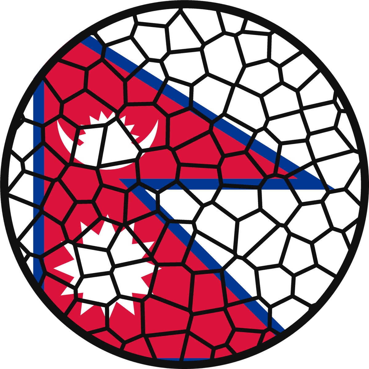 Stained Glass Effect Flag Ornament – Real Glass World Flag Christmas Ornament