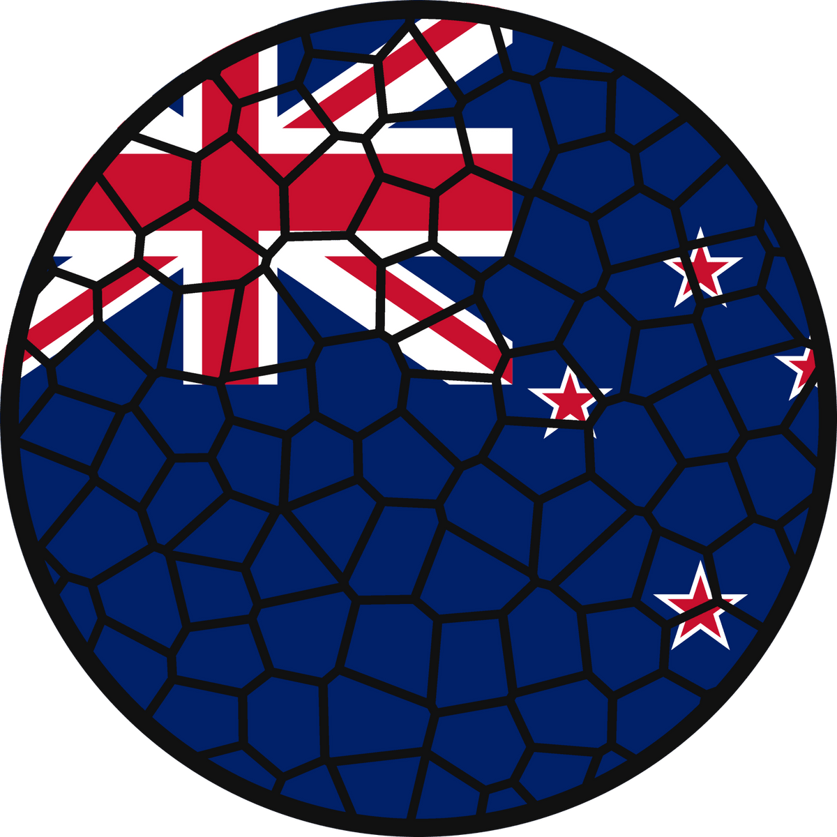 Stained Glass Effect Flag Ornament – Real Glass World Flag Christmas Ornament