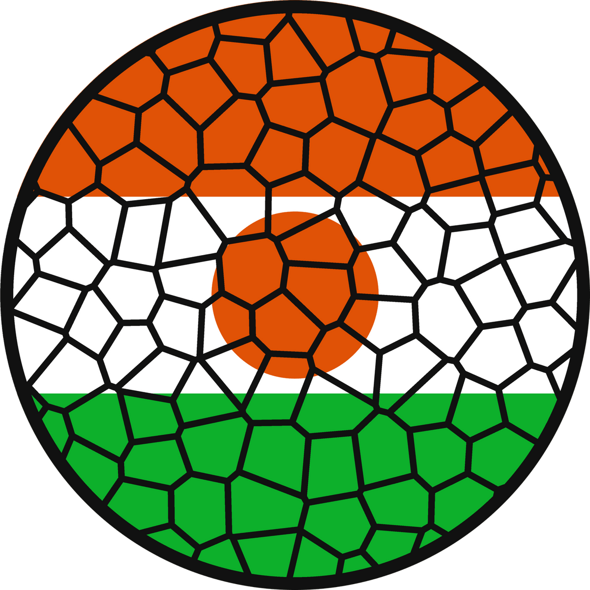 Stained Glass Effect Flag Ornament – Real Glass World Flag Christmas Ornament