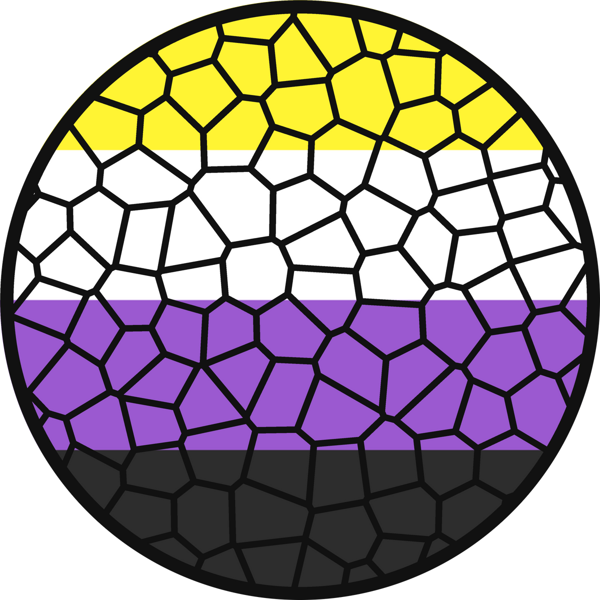 Stained Glass Effect LGBT Pride Flag Ornament – Real Glass Pride Christmas Ornament