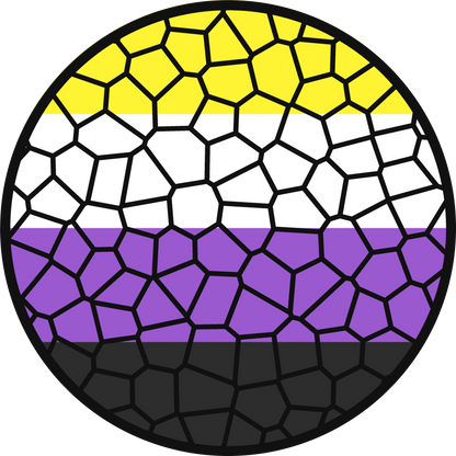 Stained Glass Effect LGBT Pride Flag Ornament – Real Glass Pride Christmas Ornament