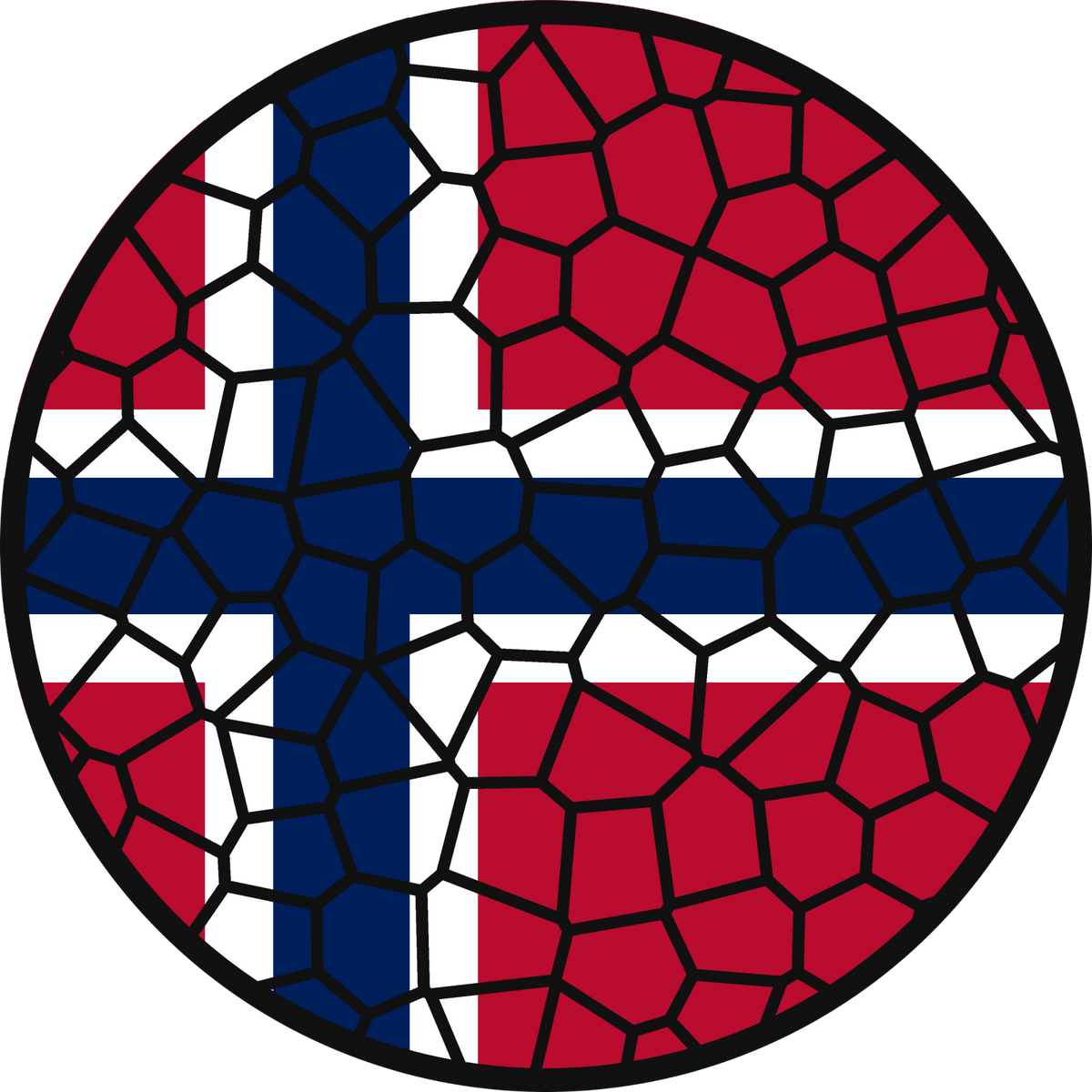 Stained Glass Effect Flag Ornament – Real Glass World Flag Christmas Ornament