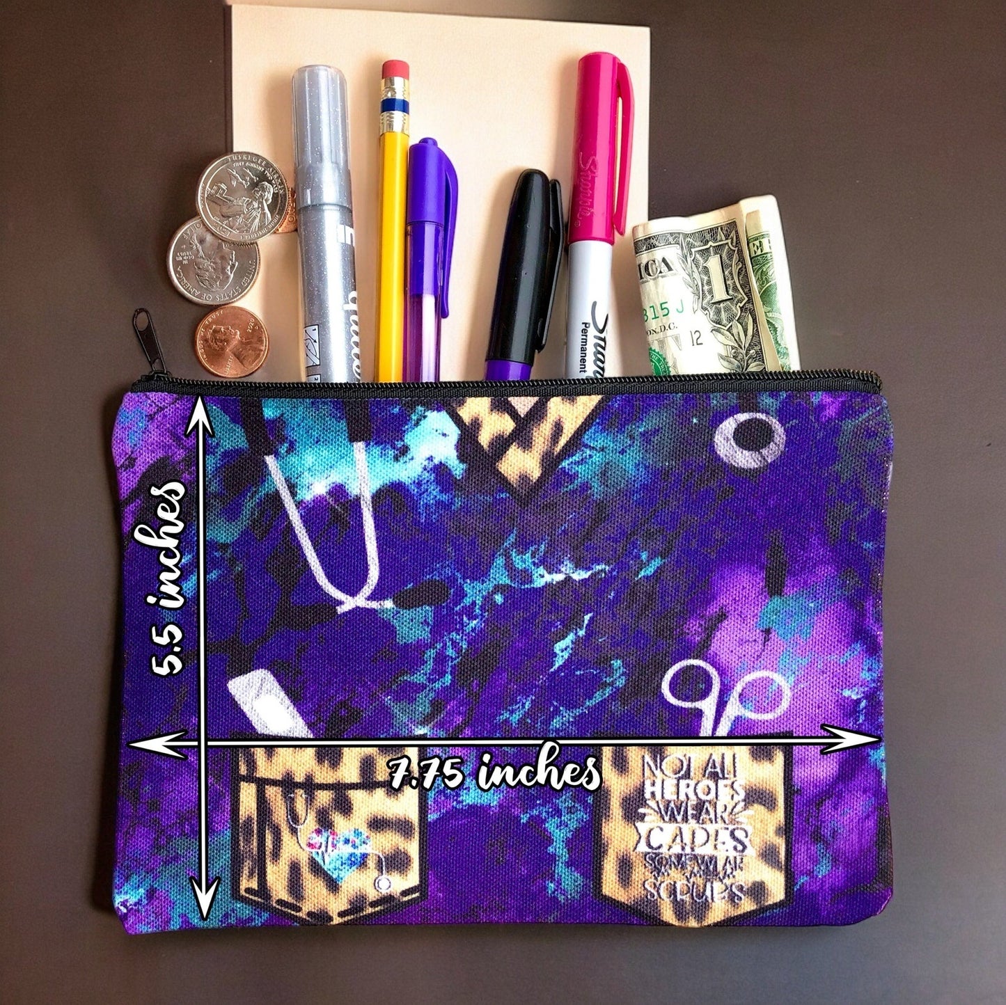 Nurse Scrub Themed Pencil Pouch – Celebrate Healthcare Heroes with Style