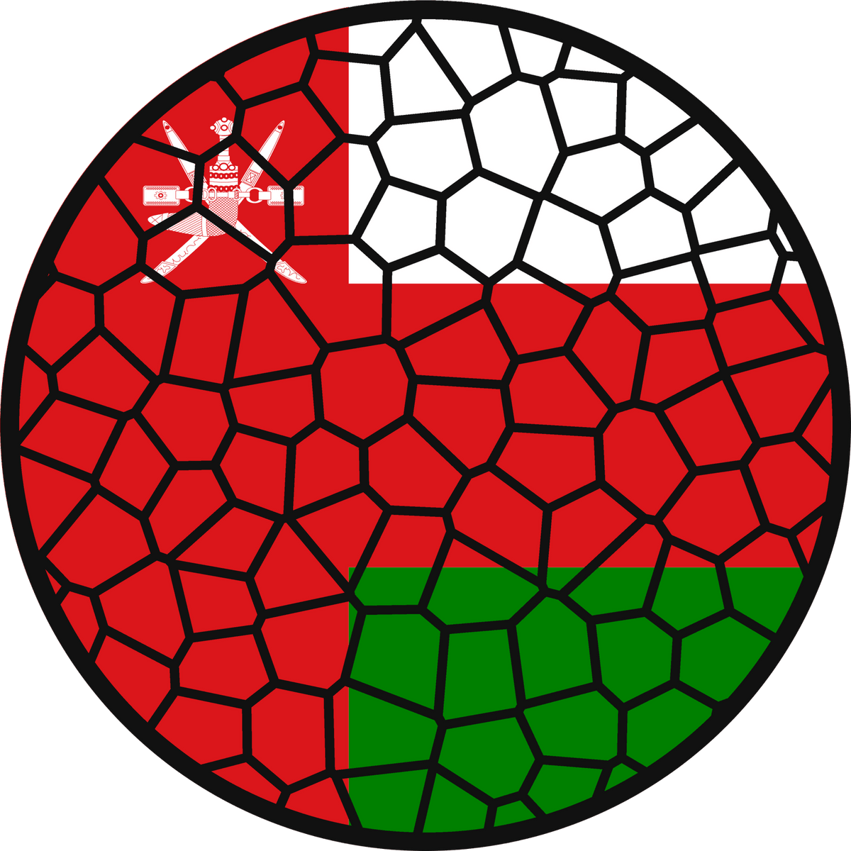 Stained Glass Effect Flag Ornament – Real Glass World Flag Christmas Ornament