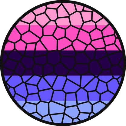 Stained Glass Effect LGBT Pride Flag Ornament – Real Glass Pride Christmas Ornament
