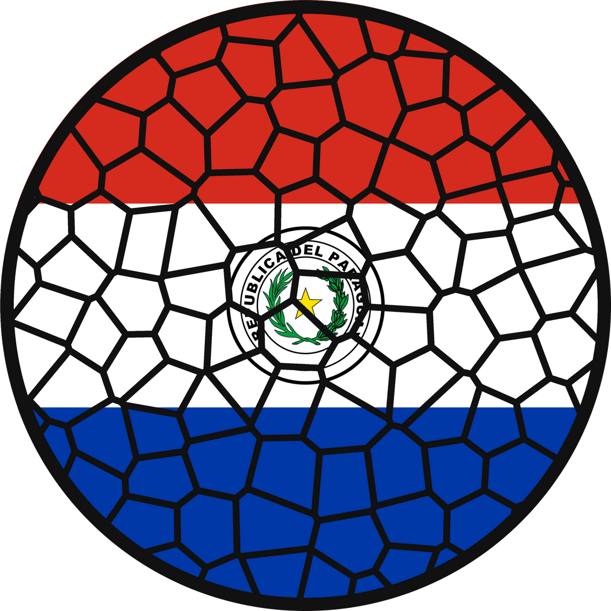 Stained Glass Effect Flag Ornament – Real Glass World Flag Christmas Ornament