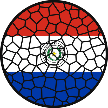 Stained Glass Effect Flag Ornament – Real Glass World Flag Christmas Ornament