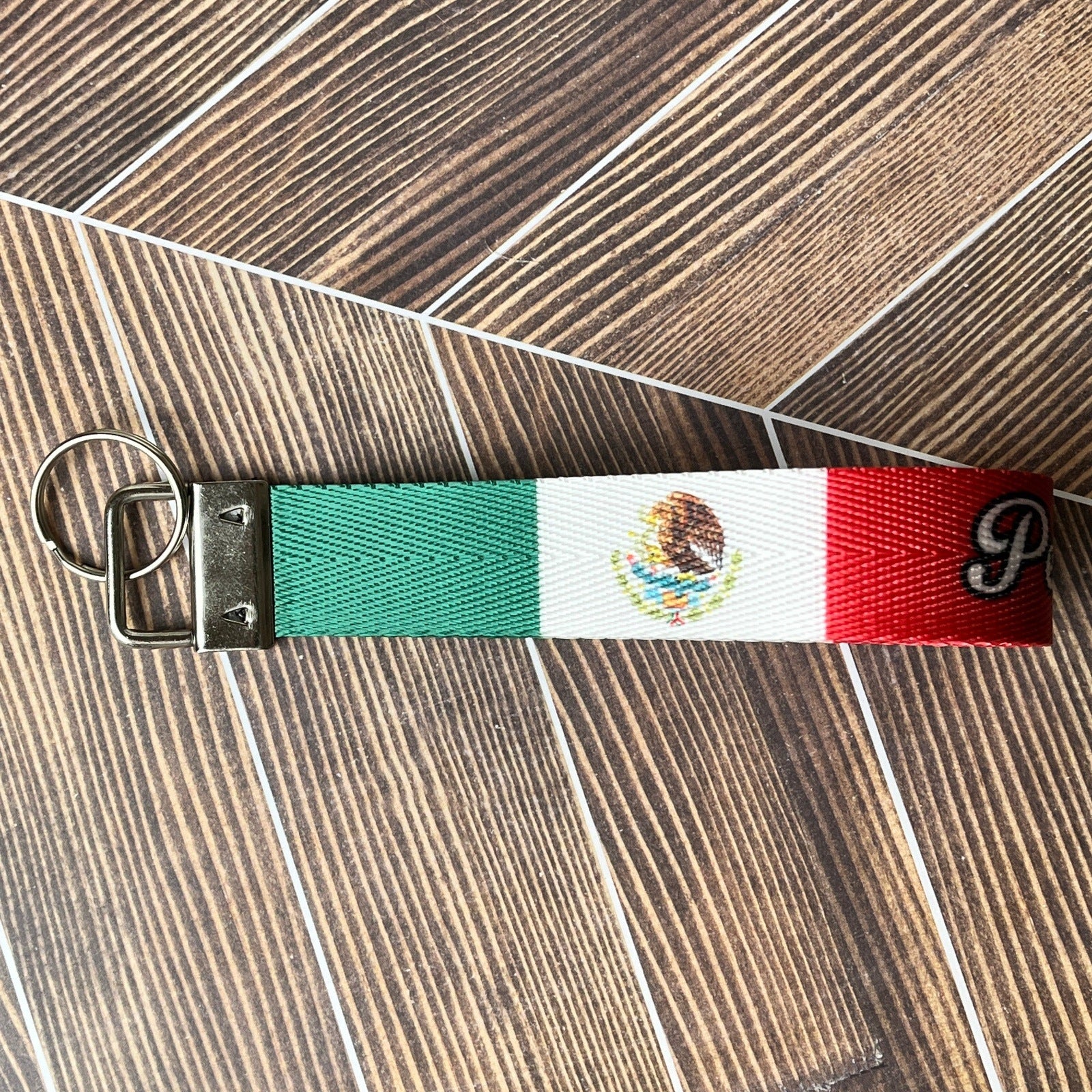 "Pelayo" Mexican Flag Nylon Keychain Key Fob - Extra Item - Clearanced