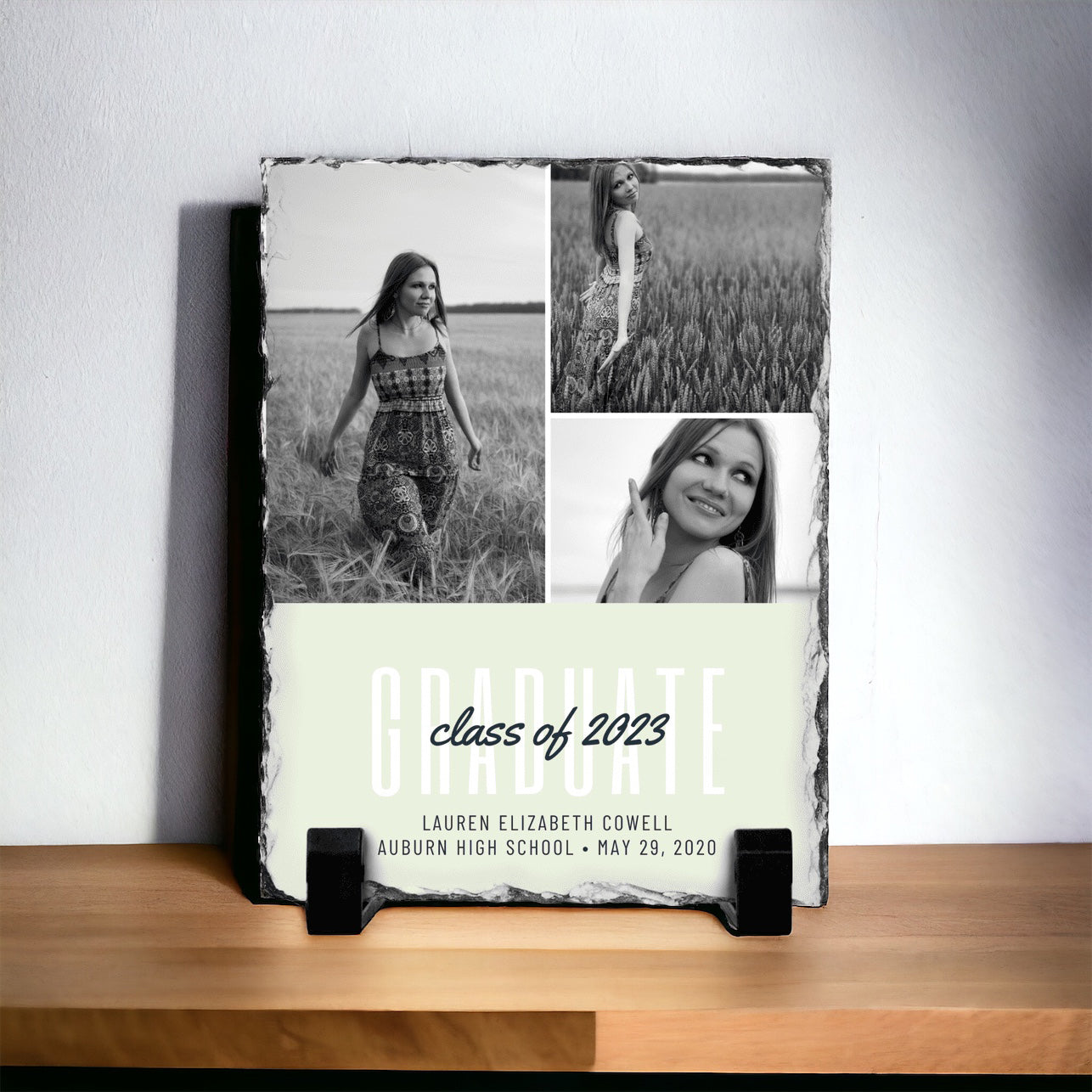 2024 Graduate Photo Collage Custom Photo Slate with Stand