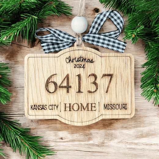Personalized city state and ZIP ornament