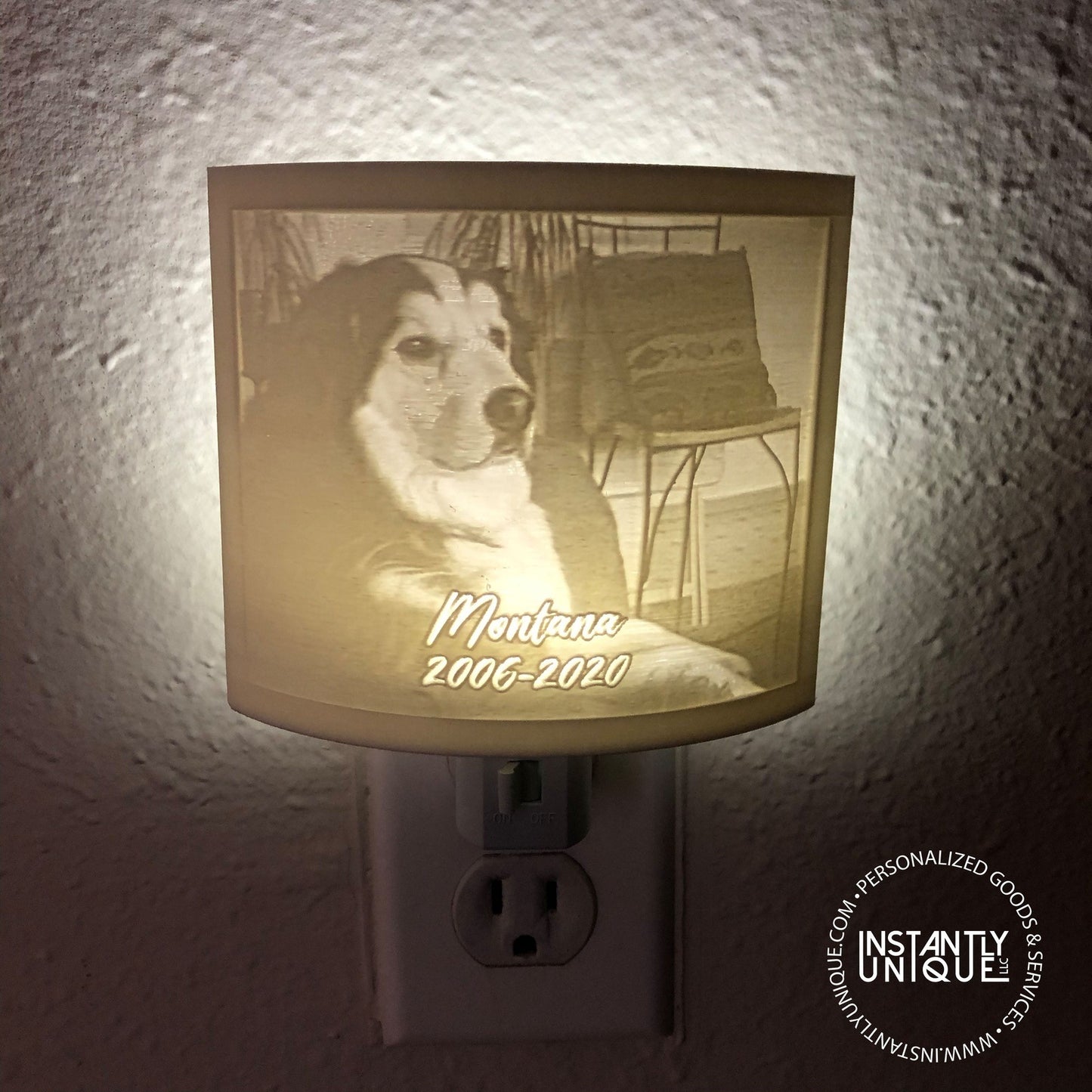 Personalized 3D Printed Photo Nightlight - Night Light Lithophane