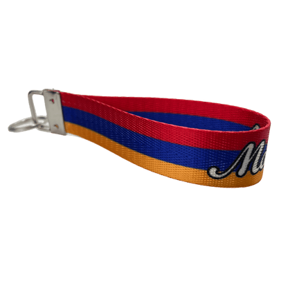 Personalized Armenia Flag Nylon Key Fob - Custom Wristlet Keychain