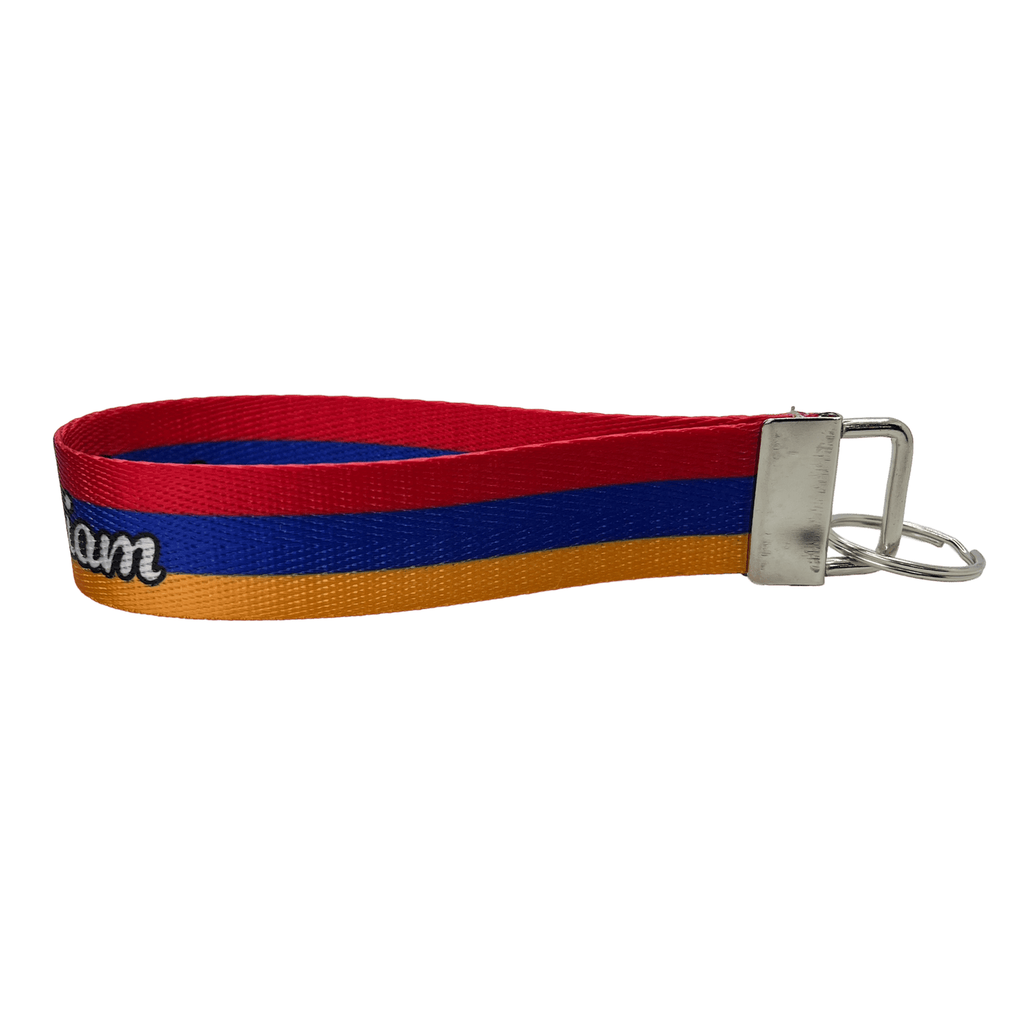 Personalized Armenia Flag Nylon Key Fob - Custom Wristlet Keychain
