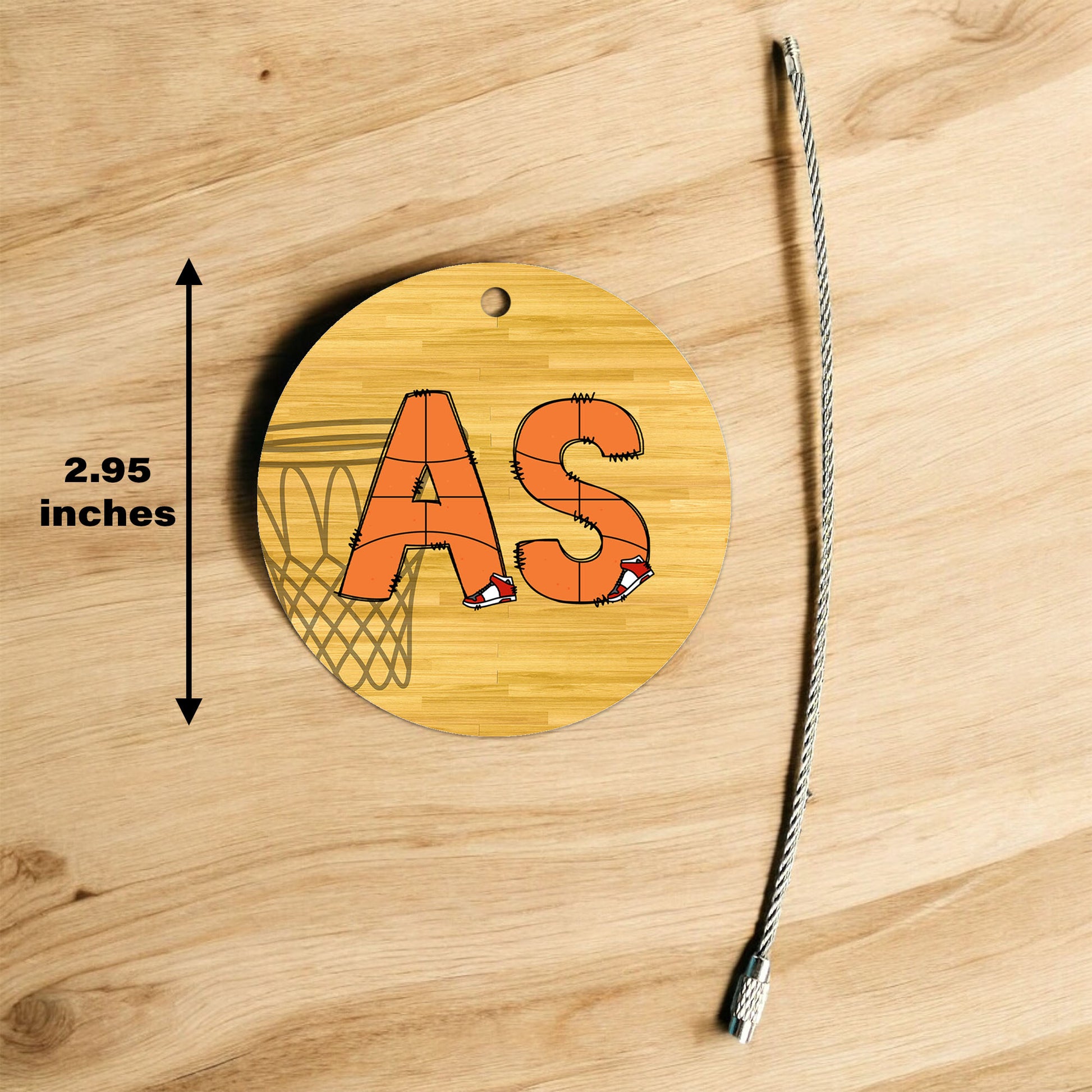 Personalized Basketball Sports Bag Tag with Vibrant Doodle Design - Custom Monogram Letter for Gear, Luggage, and Backpacks