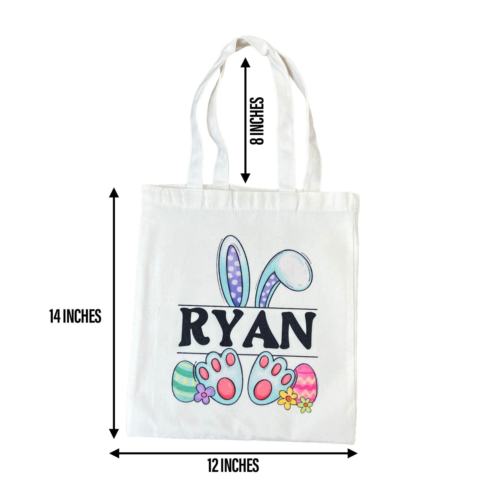 Personalized Bunny Tote Bag - Easter Basket for Kids