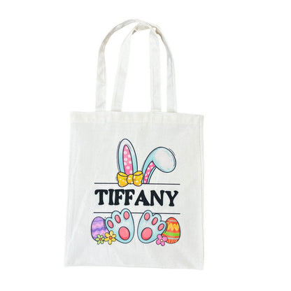 Personalized Bunny Tote Bag - Easter Basket for Kids