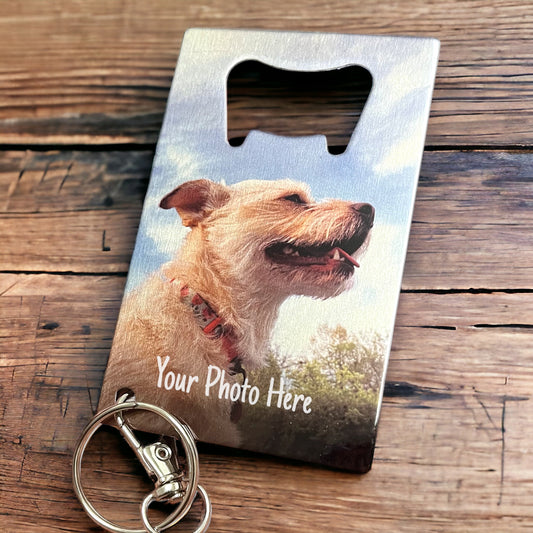 Personalized Card Style Bottle Opener with Picture - Add Your Photos