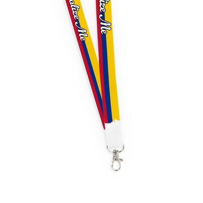 Personalized Colombia Flag Long Lanyard with Breakaway Clasp