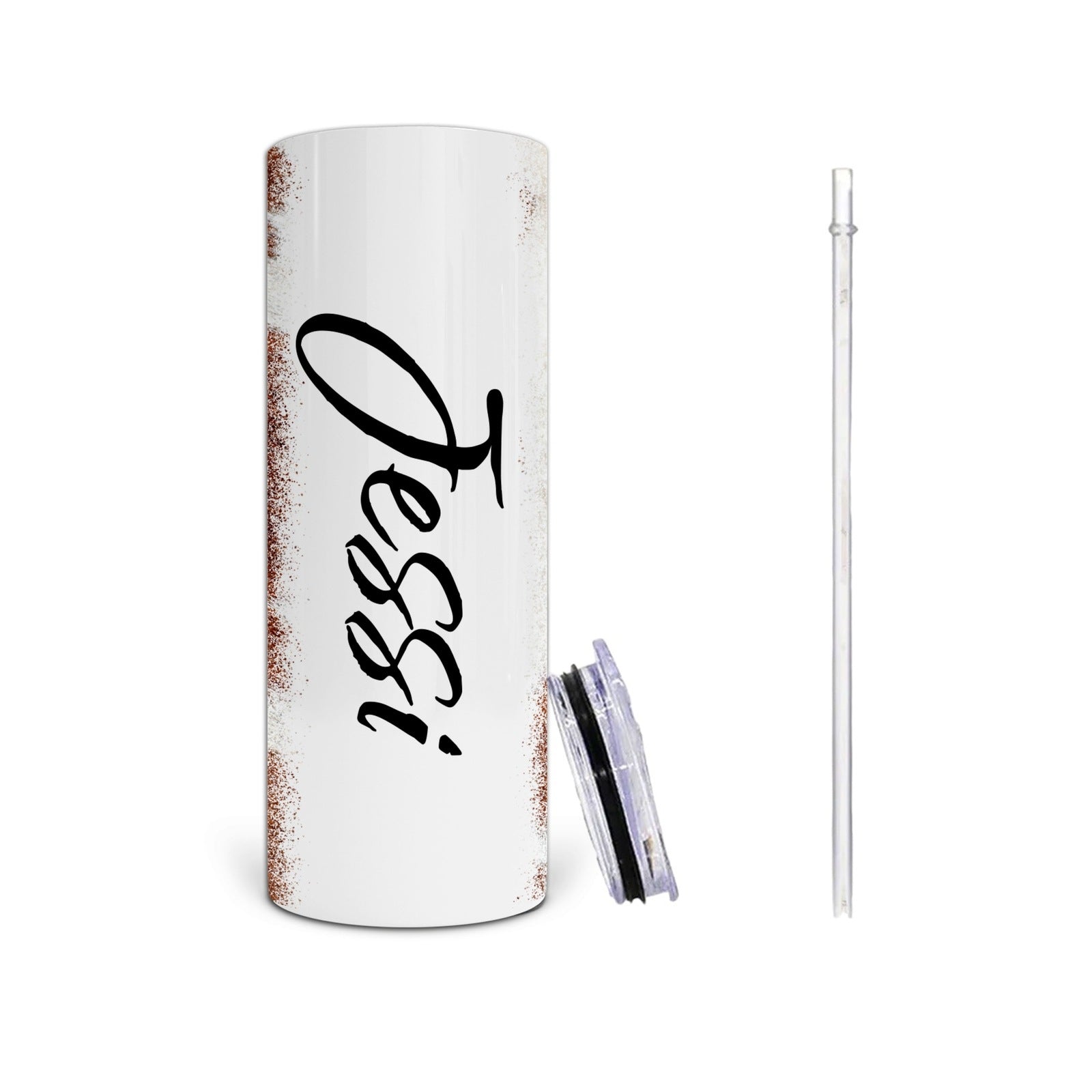 Personalized Cow Hide Print Tumbler with Name