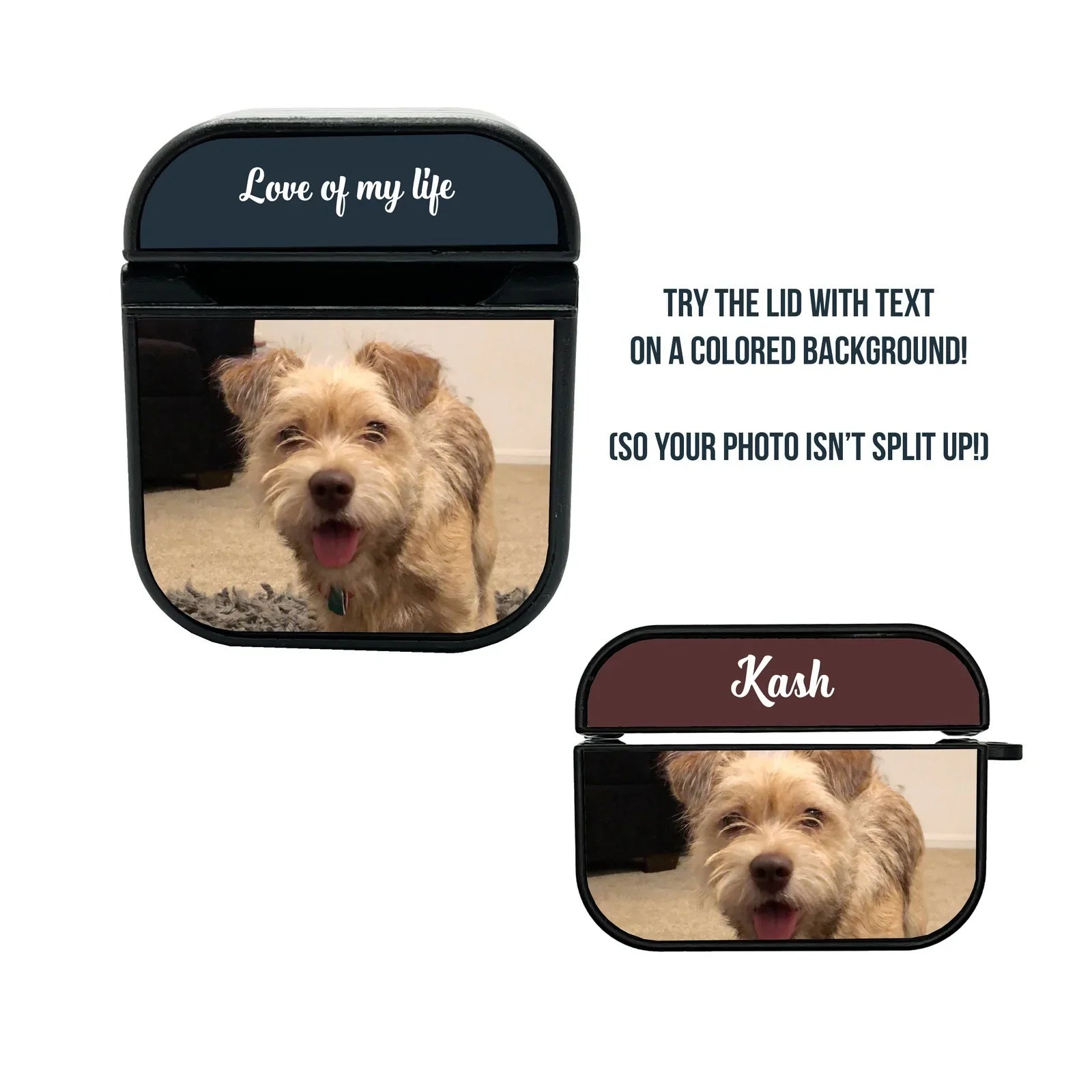 Personalized Dog Photo Airpods Case for Generation 1, 2, 3 or Airpods Pro Generation 1 and 2