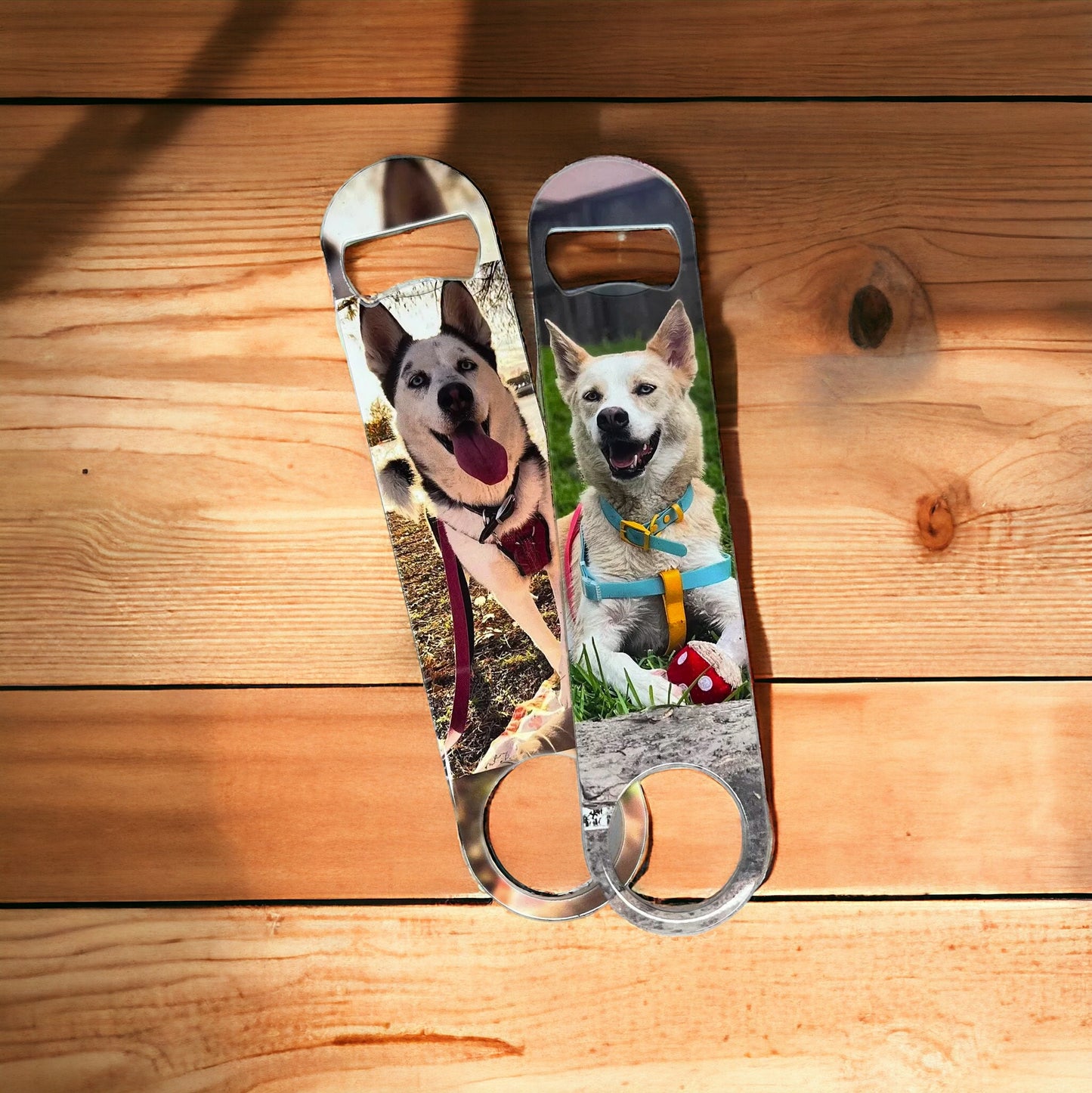 Personalized Dog Photo Bar Key Bottle Opener - Customized Design for Pet Owners