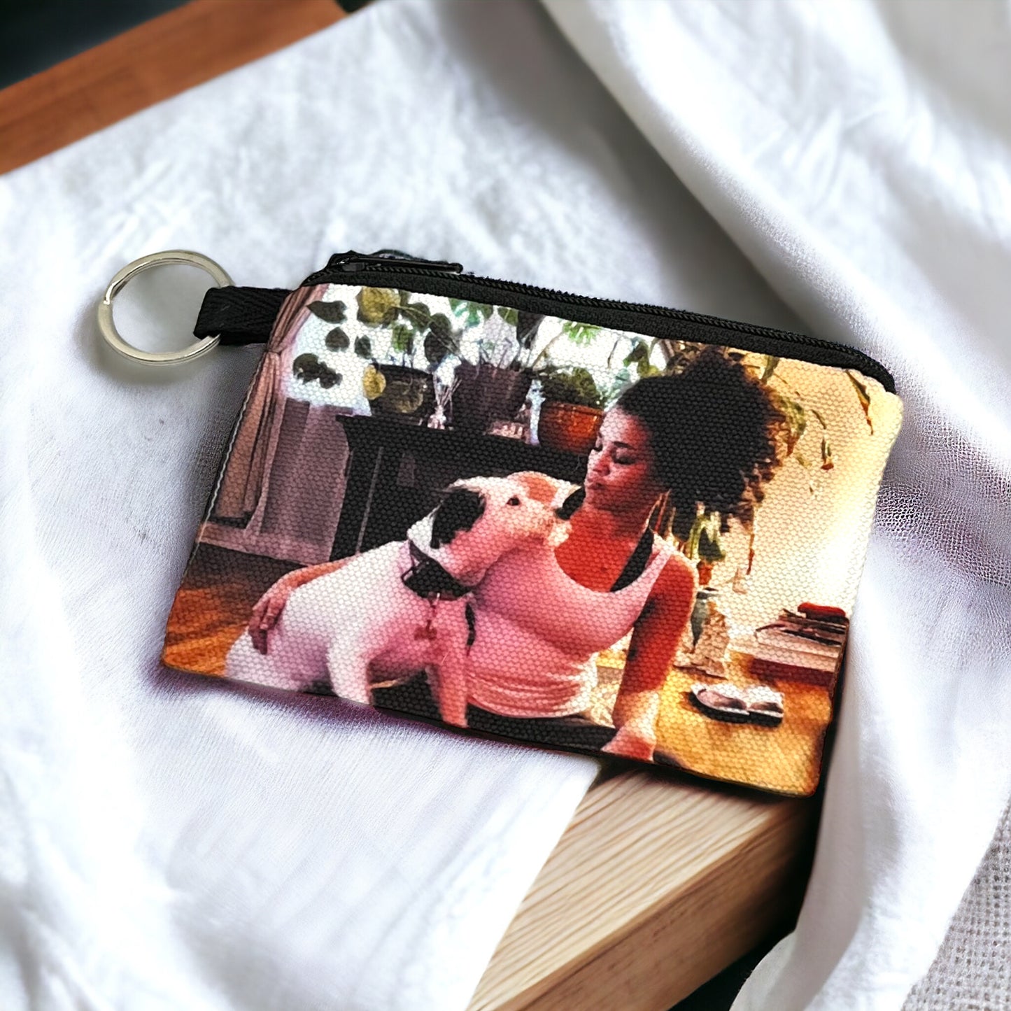 Personalized Dog Photo Coin Purse - Custom Pet Picture Zipper Pouch
