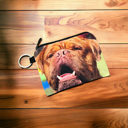 Personalized Dog Photo Coin Purse - Custom Pet Picture Zipper Pouch