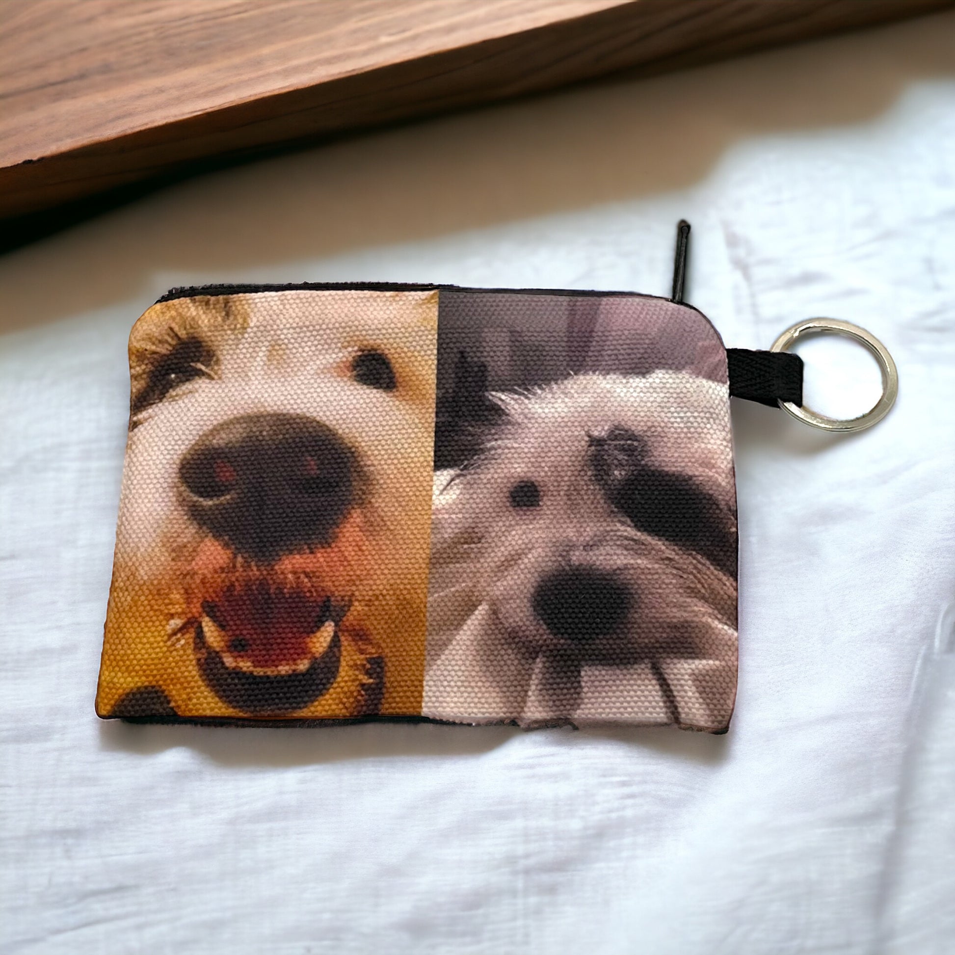 Personalized Dog Photo Coin Purse - Custom Pet Picture Zipper Pouch