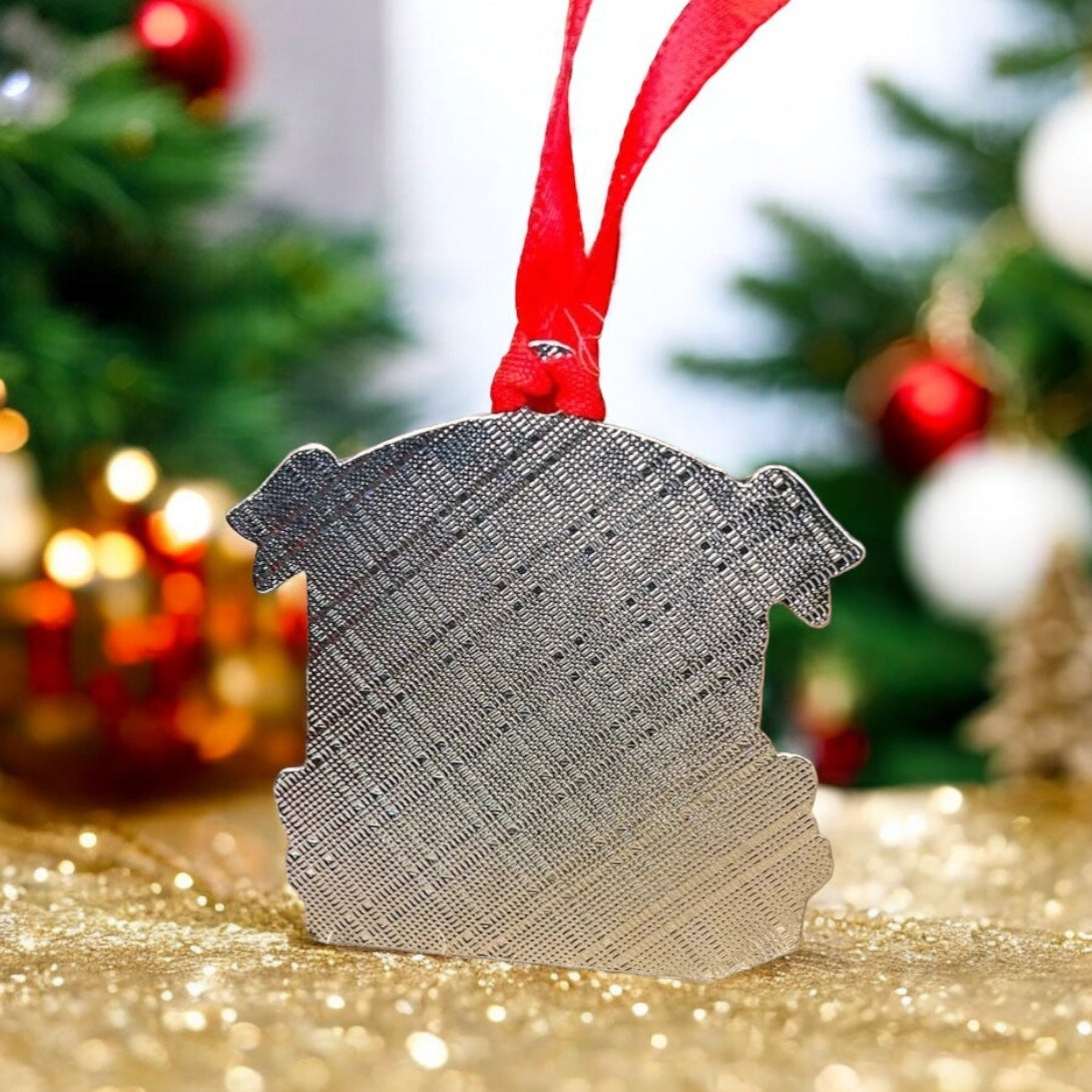 Personalized Fireplace Shaped Metal Christmas Ornament - Add Your Custom Photo for a Unique Holiday Keepsake