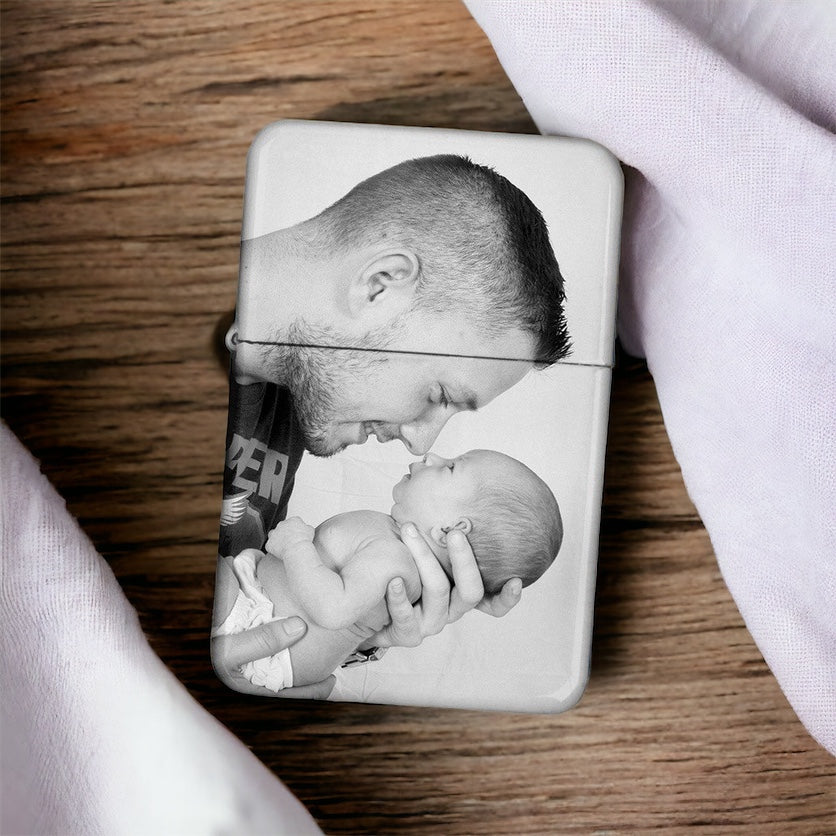 Personalized Flip Top Lighter - Customized with Your Photos on both sides