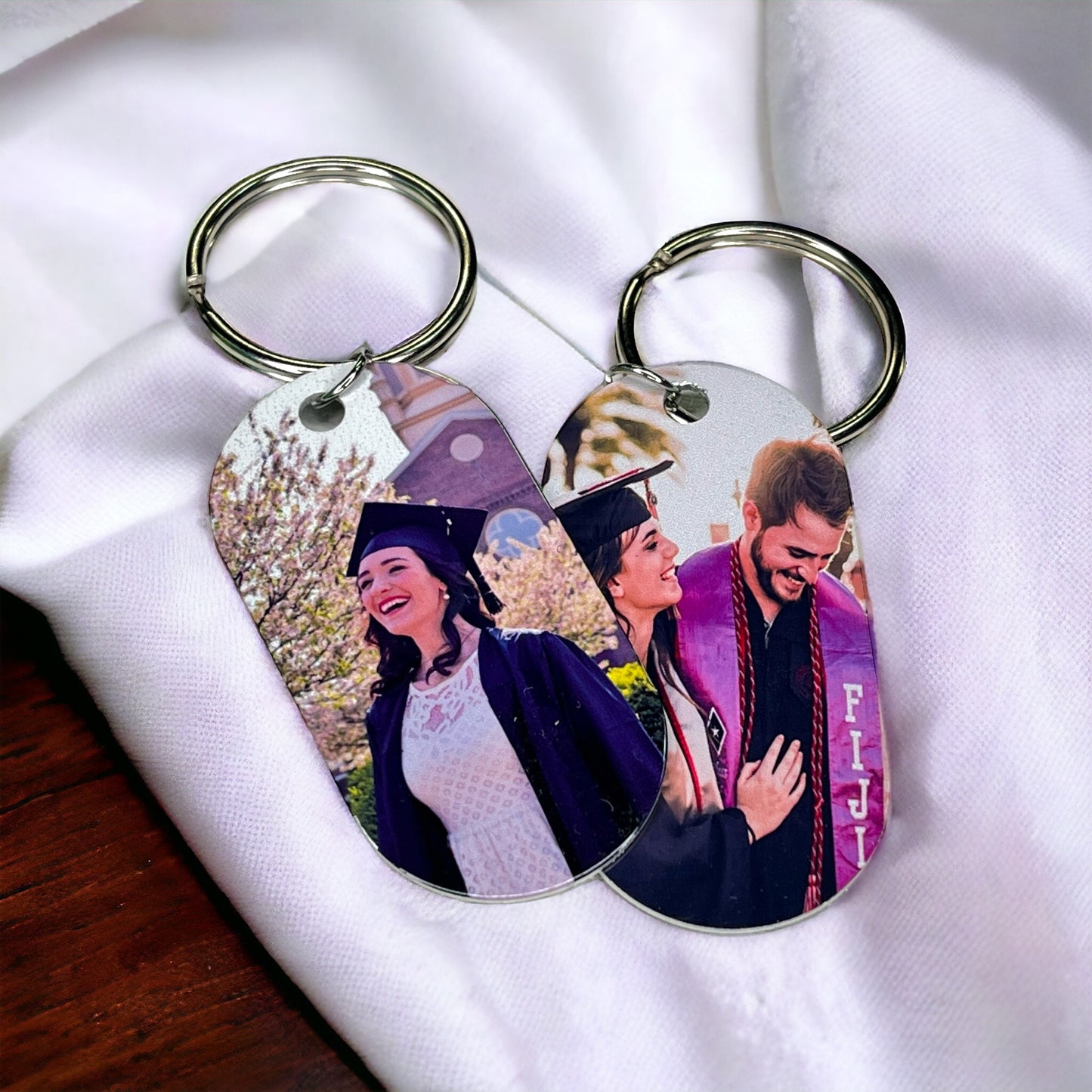 Double Sided Keychain Photo Printing Personalized Photo Keychain