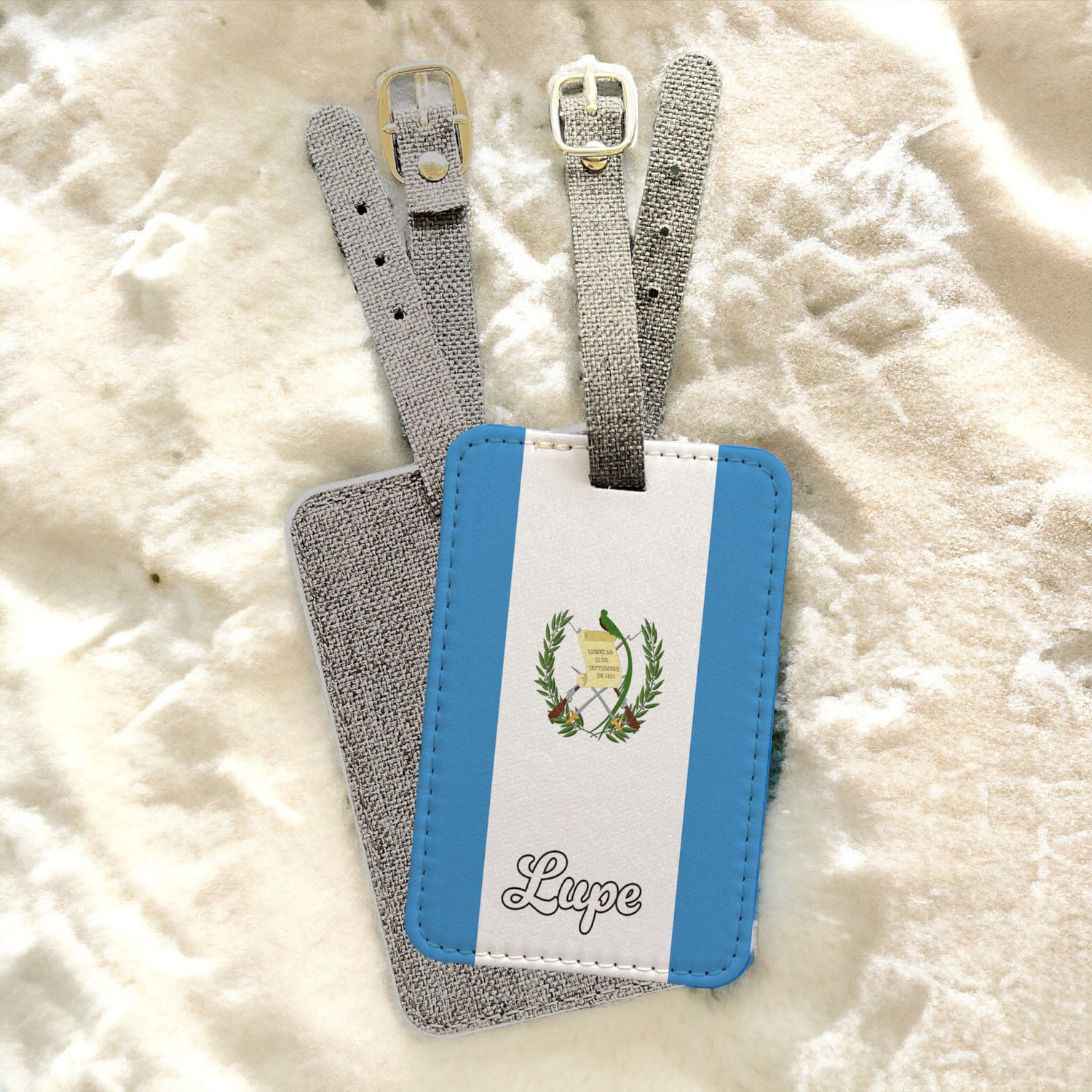 Personalized Guatemalan Flag Luggage Tag - Custom Guatemala Gift