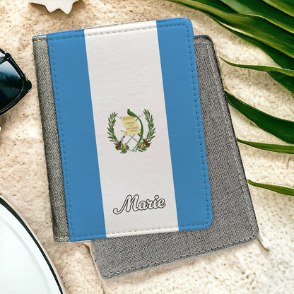 Personalized Guatemalan Flag Passport Cover - Custom Guatemala Gift for Travelers