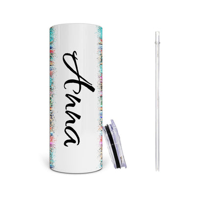 Personalized Leopard Serape Print Tumbler with Your Name