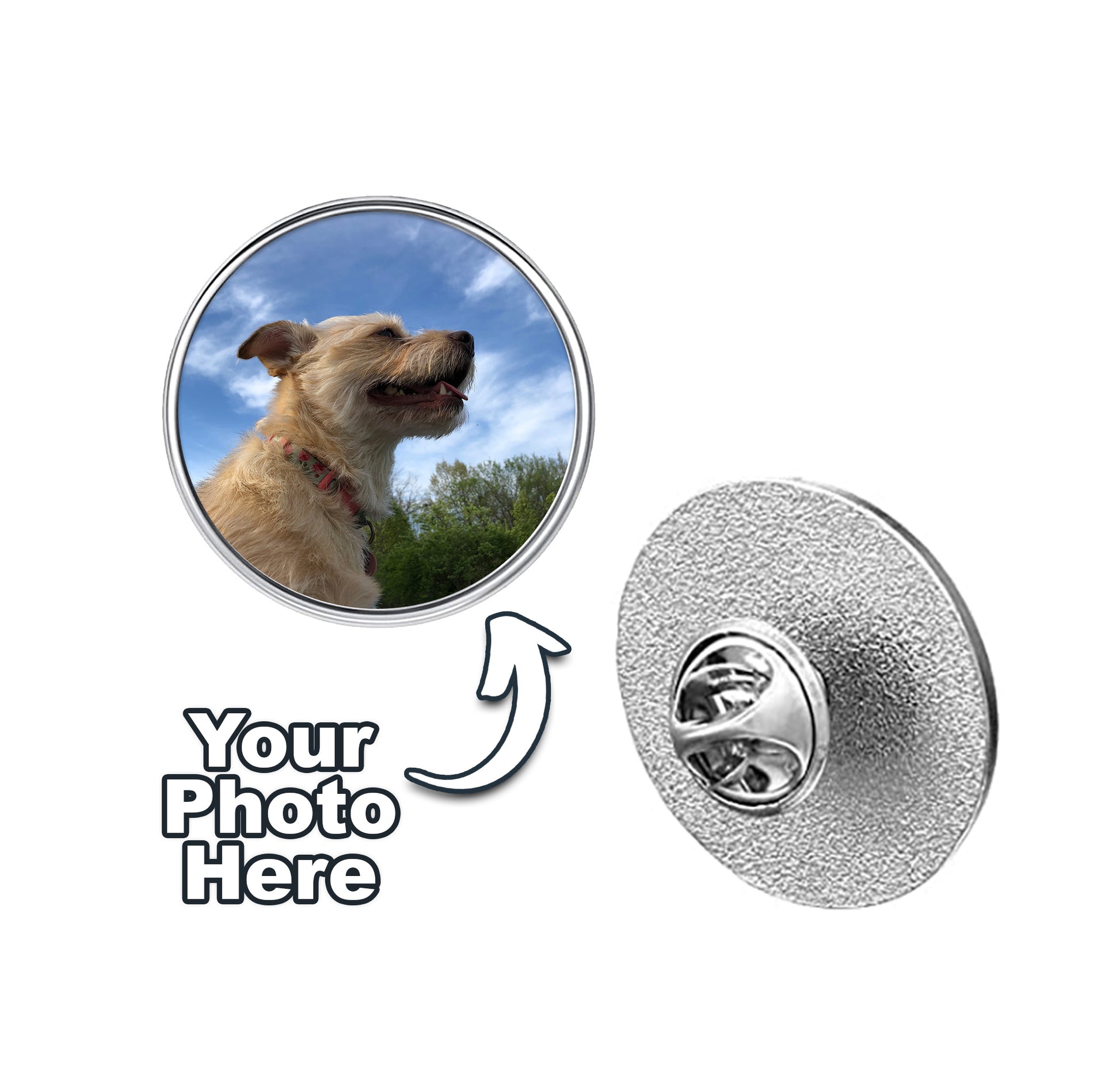 Personalized Metal Circle Pin Button with Your Photo