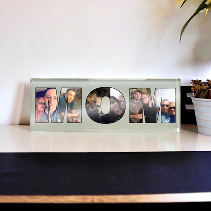 Personalized Mom Photo Collage Glass Tile - Great for Mother’s Day