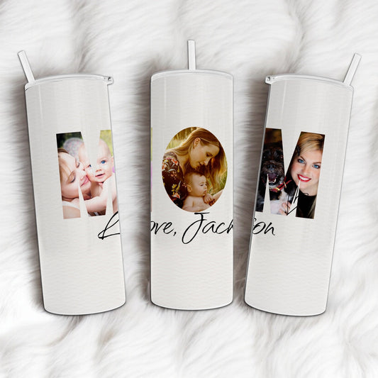 Personalized Mom Photo Tumbler with Custom Message - Custom Mother's Day Cup