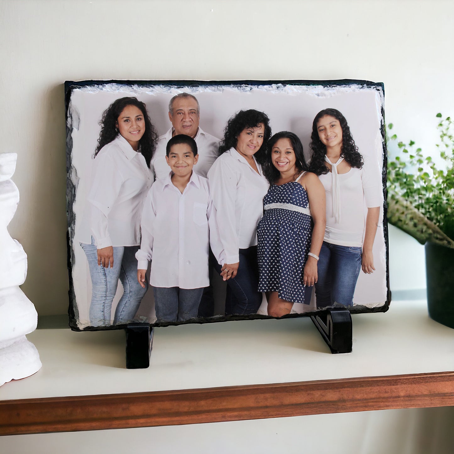 Personalized Photo Slate - Custom Picture Plaque with Stand