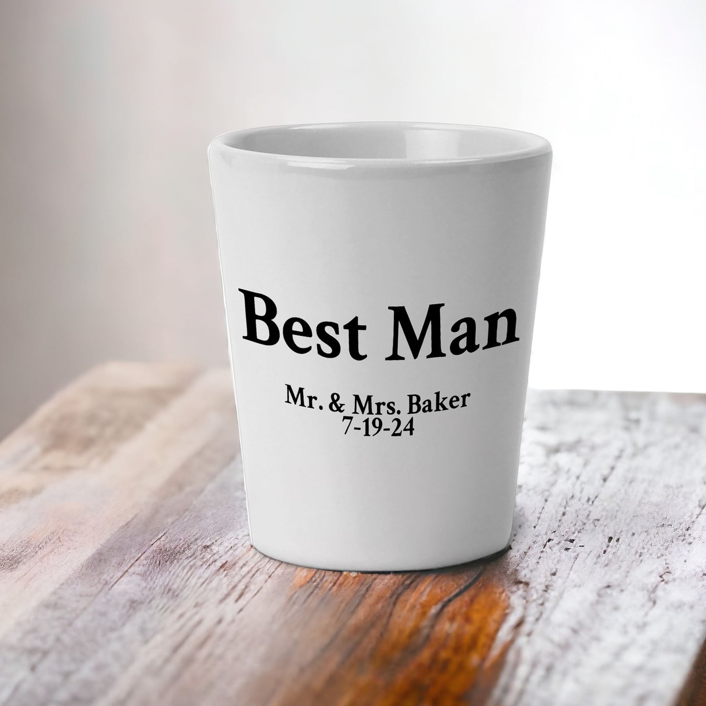 Personalized Shot Glass Groomsmen Gift - Bachelor Wedding Shot Glass with Picture