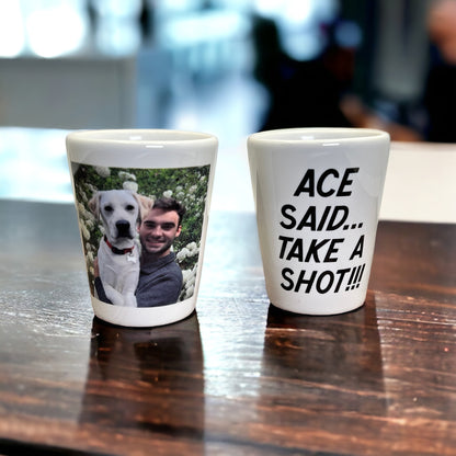 Personalized Shot Glass with Picture - Custom Add Your Photo Gift
