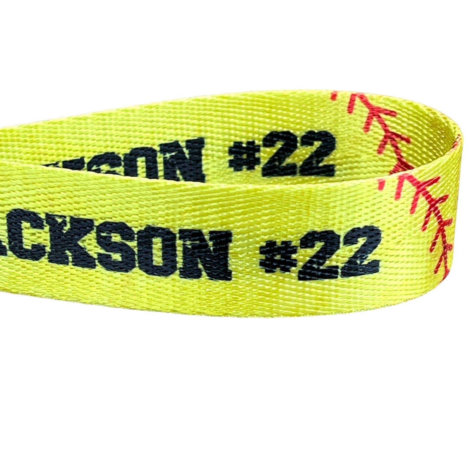 Personalized Softball Jersey Name and Number Nylon Key Fob - Custom Wristlet Keychain