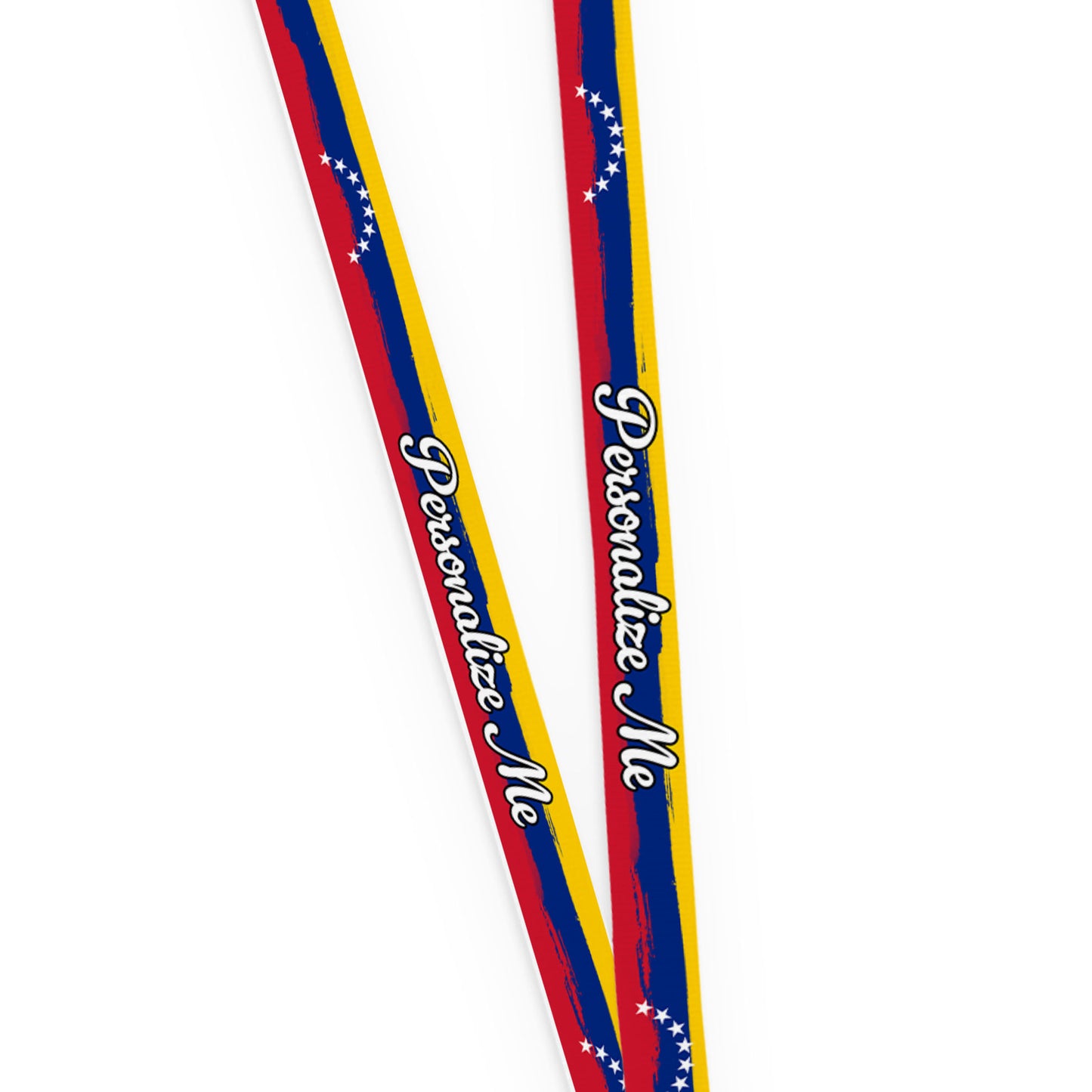 Personalized Venezuela Artistic Version Flag Long Lanyard with Breakaway Clasp