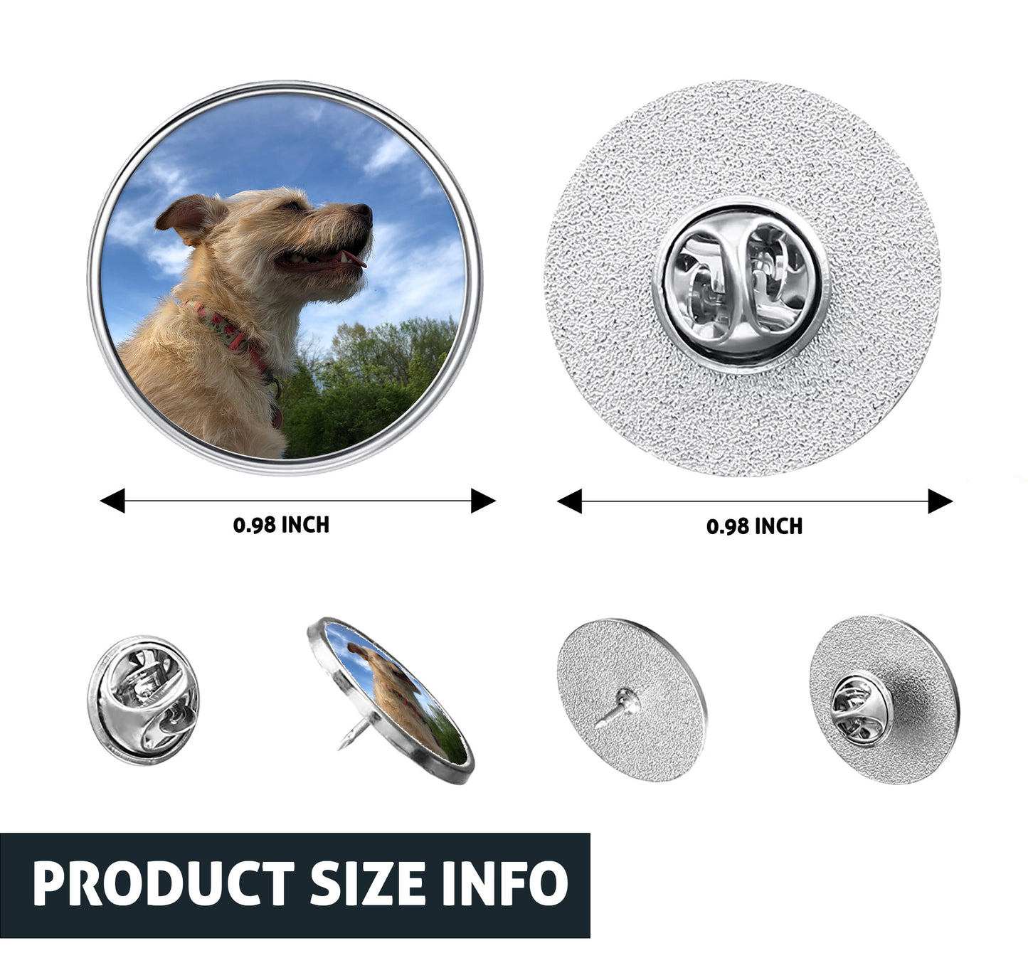 Personalized Metal Circle Pin Button with Your Photo