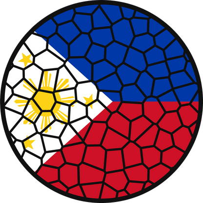 Stained Glass Effect Flag Ornament – Real Glass World Flag Christmas Ornament