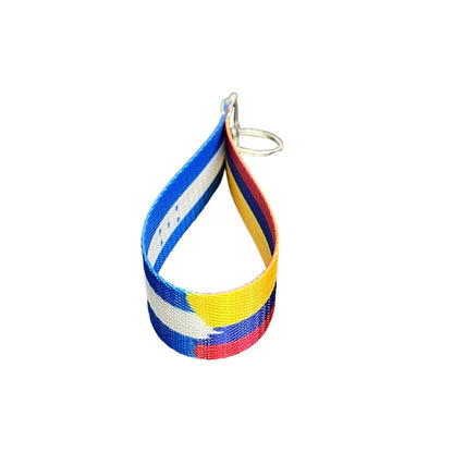 Honduran Colombian Flag Personalized Name Nylon Key Fob - Custom Wristlet Keychain