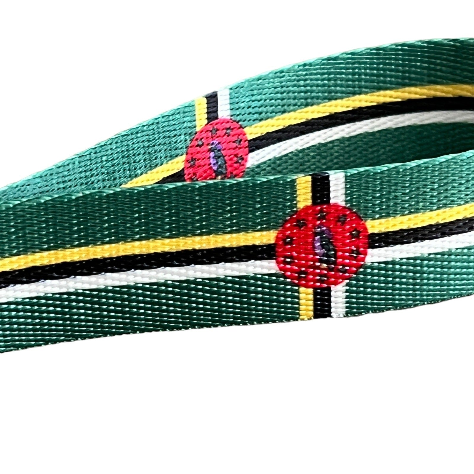 Dominica Flag Personalized Name Nylon Key Fob - Custom Wristlet Keychain
