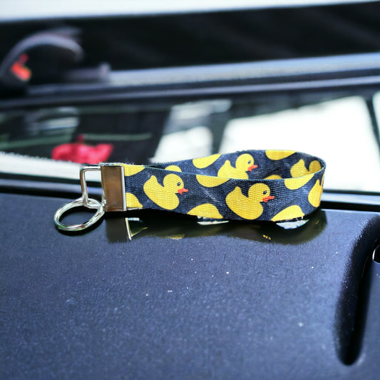 Rubber Duck Pattern Nylon Key Fob - Wristlet Keychain for Off Road Vehicle Owners