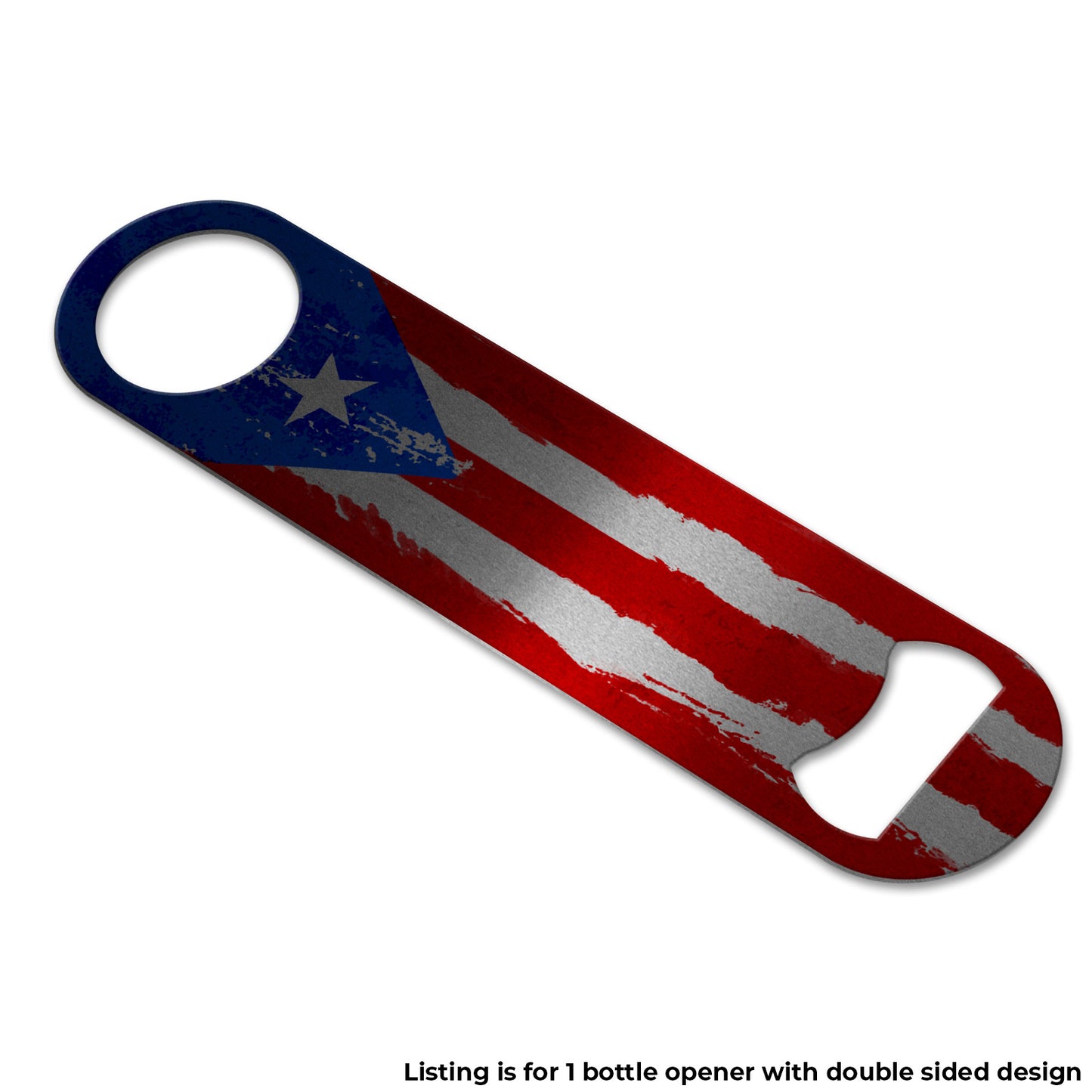 Pick Your World Flag Stainless Steel Long Bottle Opener - Personalized with Your Name